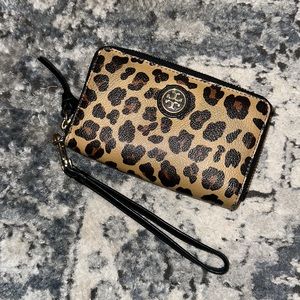 Used Tory Burch Leopard Print Wallet/ Wristlet